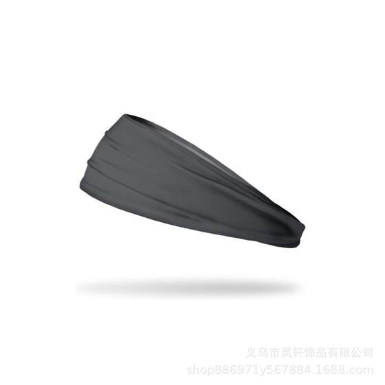New European and American Solid Color Sports Yoga Hair Band Sweat Absorbing Band for Men and Women Running Fitness Headband Elastic Hair Band Tape