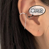 Long ear clips, earrings with tassels with pigtail, no pierced ears, simple and elegant design, European style