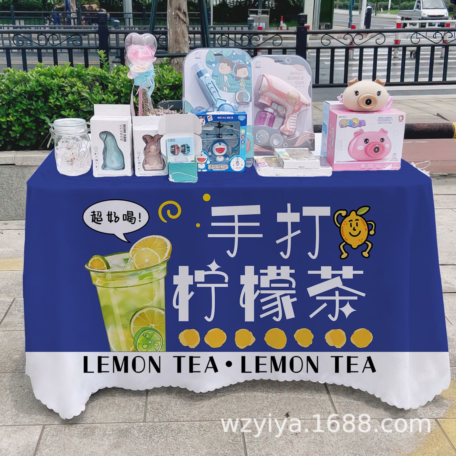 Mantel de té de limón hecho a mano