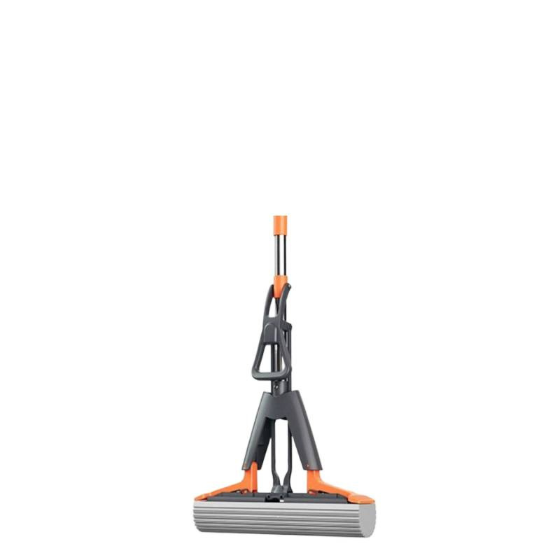 家庭用ハンズフリースポンジモップ、新しい吸水性折りたたみ式大型ダブルスクイーズ水性コットン脱水|undefined