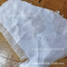 30g宽幅春秋丁涤塔夫白浆印花瑶磨毛春亚纺压花枕芯羽绒棉被胆布