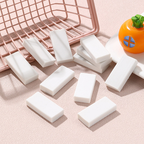 Cross-border pure white eraser for students, exams, painting, art, TPR environmental protection, children's stationery wholesale, promotional eraser T