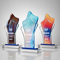 创意水晶奖杯批发荣誉年会团队颁奖彩印色奖牌公司优秀员工纪念品