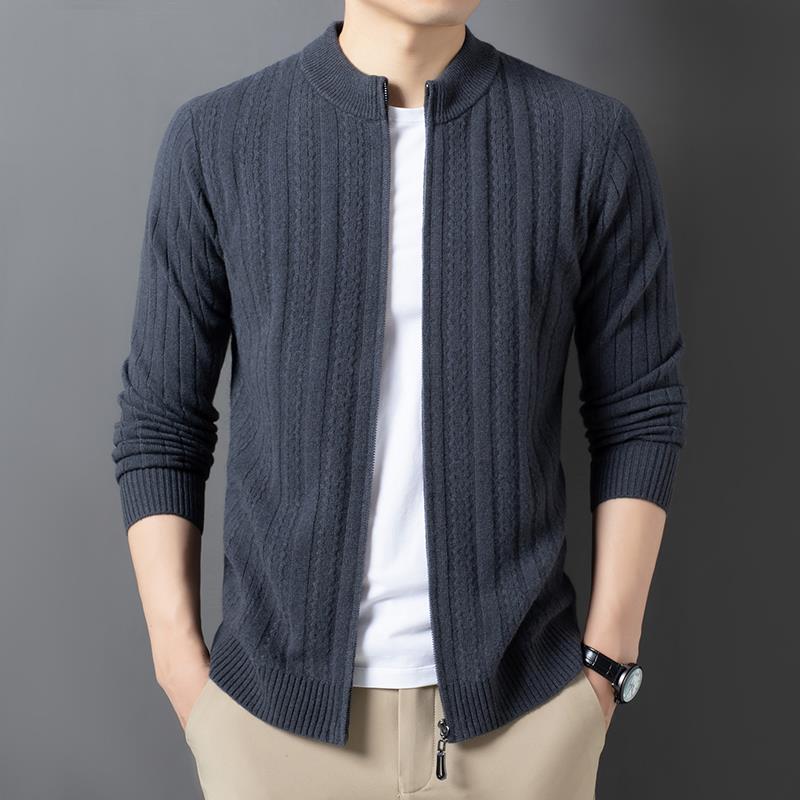 High-end woolen sweater middle-aged men'...