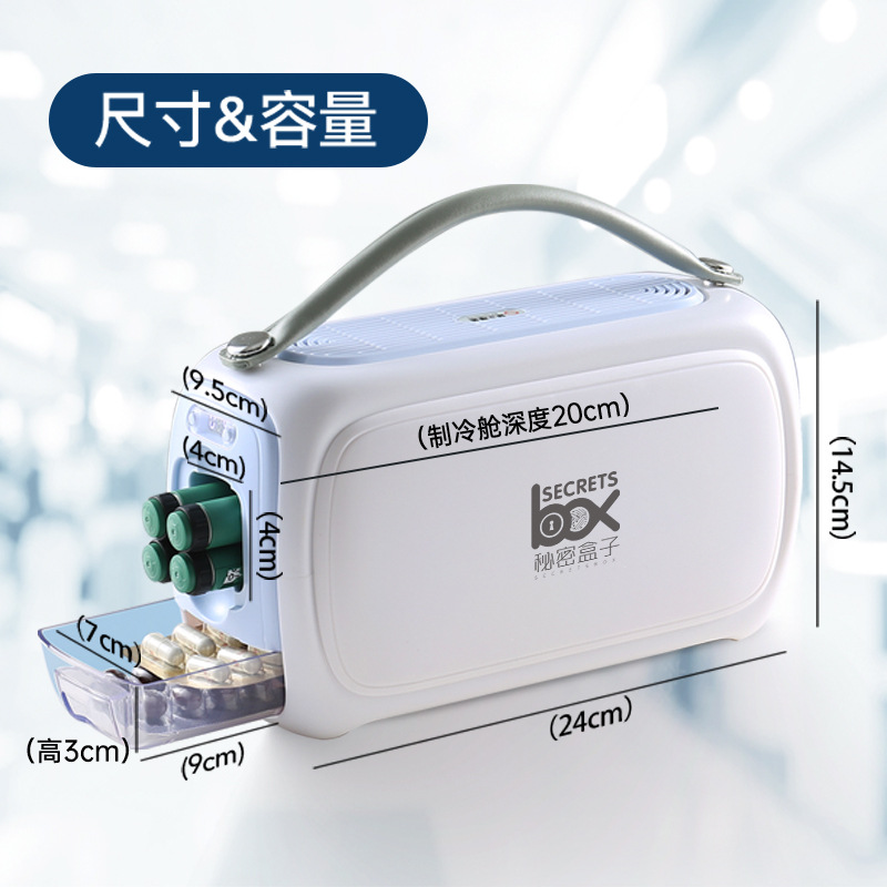 Refrigerator Box for Insulin, Portable Medicine Special Rechargeable Battery, Portable Car Mini Refrigerator