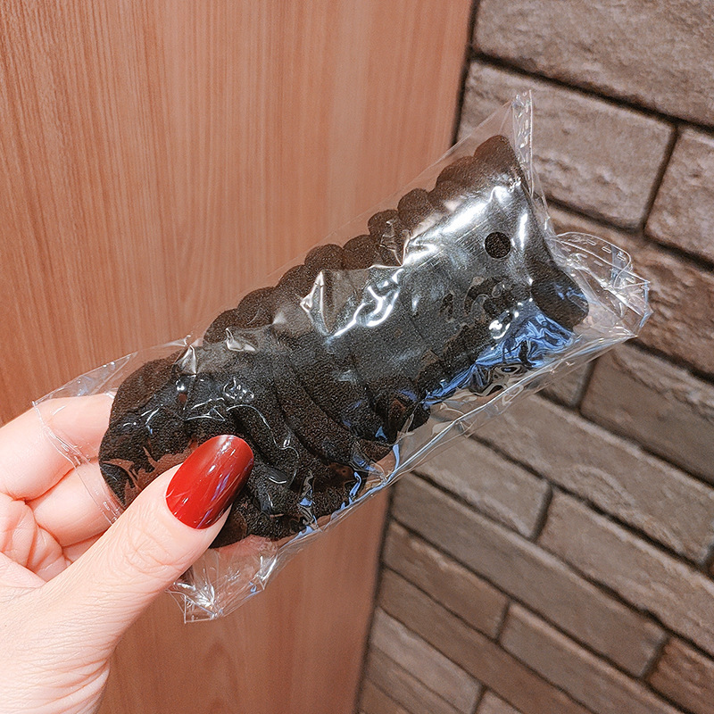 Alto elástico grueso banda de pelo sin costuras cuerda de pelo lazo femenino banda de goma coreano simple tocado accesorios para el cabello cuerda de pelo cubierta de cuero