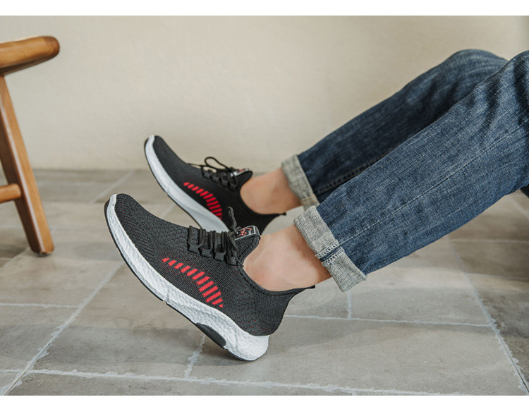 Scarpe da ginnastica da passeggio da uomo in tessuto leggero, facile da pulire, comode scarpe da ginnastica_voghion.com