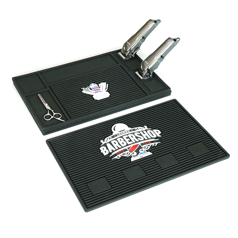 Alfombrilla magnética para peluquería en stock, alfombrilla de almacenamiento de herramientas de peluquería, PVC con imanes fuertes, alfombrilla antideslizante para cortapelos, alfombrilla de aislamiento térmico para peluquería