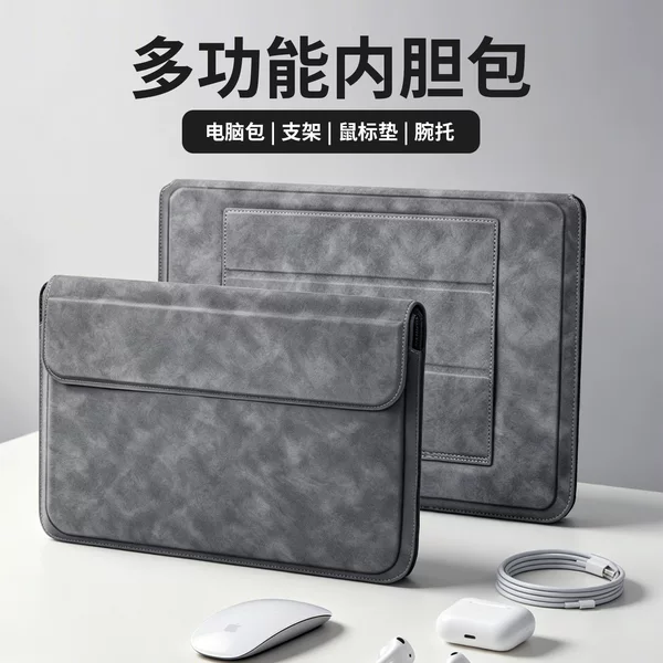 Laptop Sleeve Computer Bag 14inch Shockproof Protective Cover for Women 16inch Lightweight Portable Stand for Men with Heat Dissipation