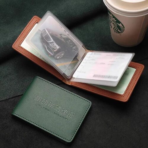Driver's license leather case men's 2025 new motor vehicle driving license card bag two-in-one driver's license protective cover