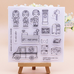 Transparent silicone seal Post Office Journal clear stamp transparent seal
