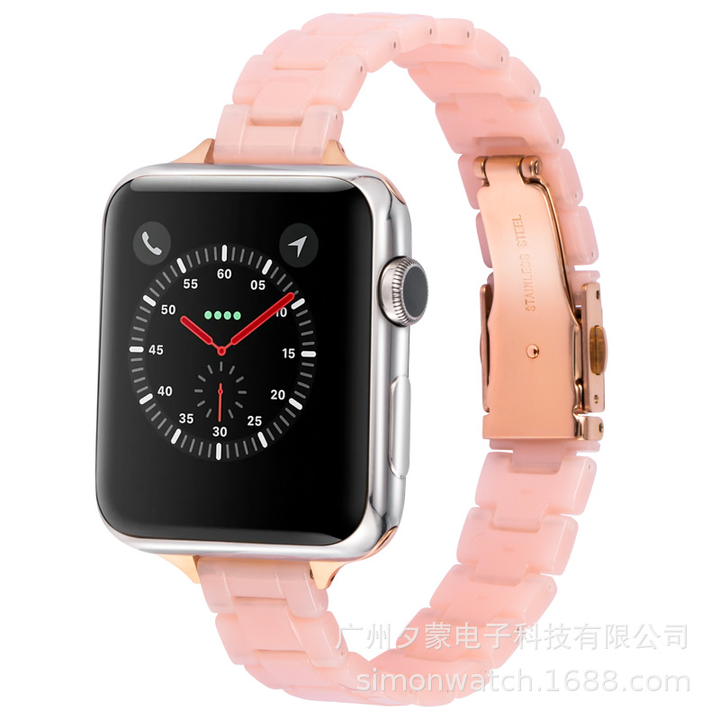 Aplicable a la 10a generación 98765se Apple Watch Nueva correa de acrílico de resina 14 mm22 mm Comercio exterior al por mayor