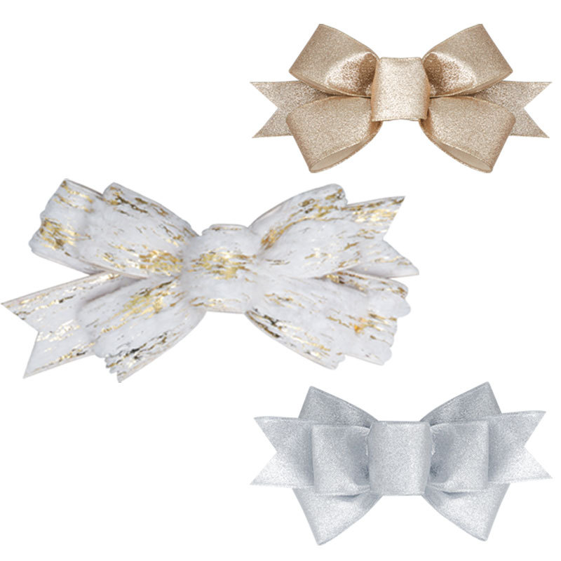 cross-border christmas decorations glitter powder christmas bowknot christmas gifts christmas tree garland decoration pendant