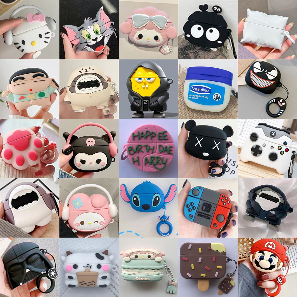 Suitable for the 2025 New Model AirPods Pro3 Soft Silicone Cartoon Protective Cover for Apple Wireless Bluetooth Earphones