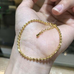 18k gold phantom bracelet au750 color gold solid non-demoulding simple personality fashion Joker bracelet water shell gold