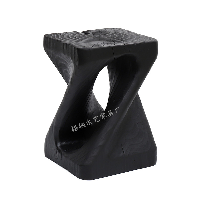 Taburetes de madera de tronco de alojamiento nórdico taburetes de madera maciza taburetes de asiento taburetes de madera maciza