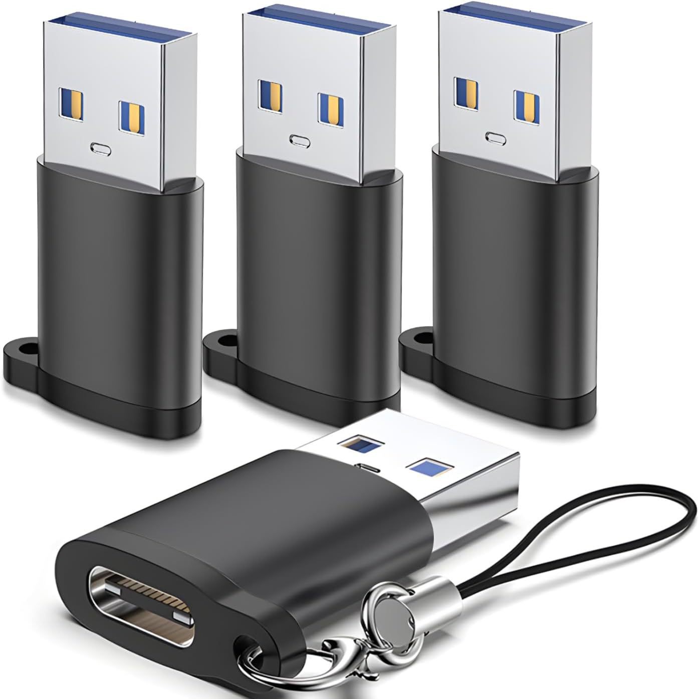 Type-C Dişi - USB 3.0 Erkek OTG Adaptörü Çok Fonksiyonlu Telefon Şarj Veri Transferi Dönüştürücü Taşınabilir