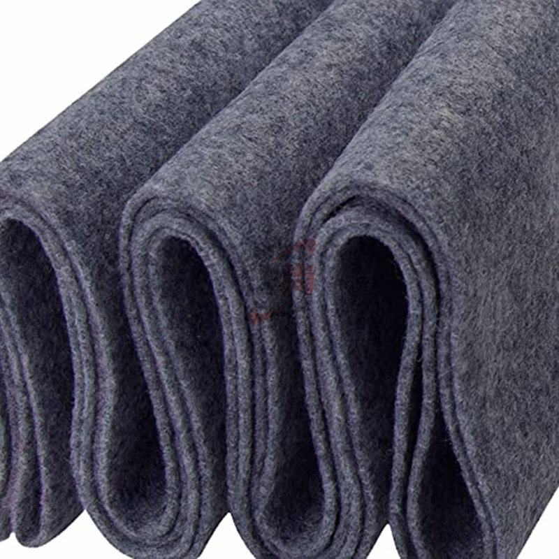 2厘厚不织布300g深灰软毛毡做帽子服装里衬用可车缝戟绒毛粘材料
