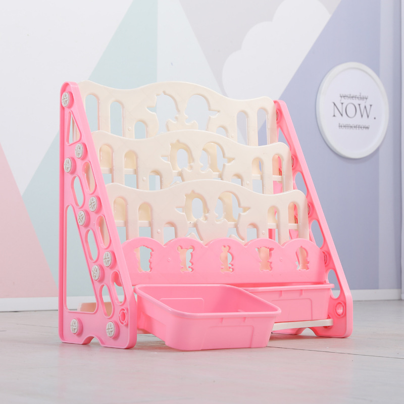 Estantería de juguete para bebés para niños estantería de libros de fotos de acabado de piso para niños gabinete de almacenamiento grande multicapa para bebés