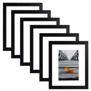 Cross-Border Simple Wooden Photo Frame Table Five-Piece Set 6inch 10inch A3A4 Can Be Placed and Hung Photo Wall Combination Picture Frame