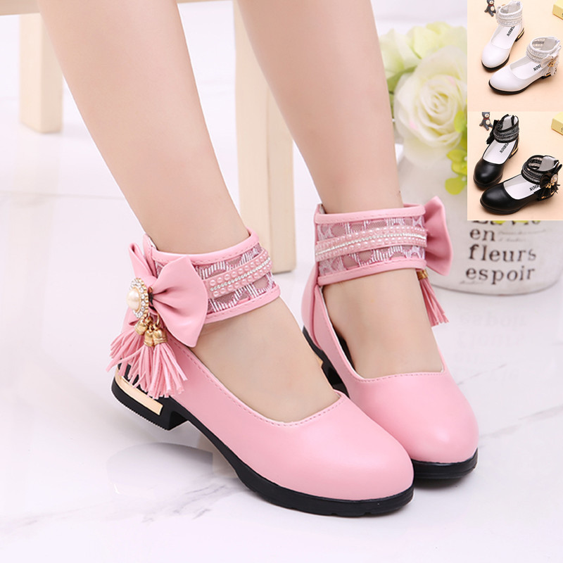 Children's leather shoes girls' shoes sp...