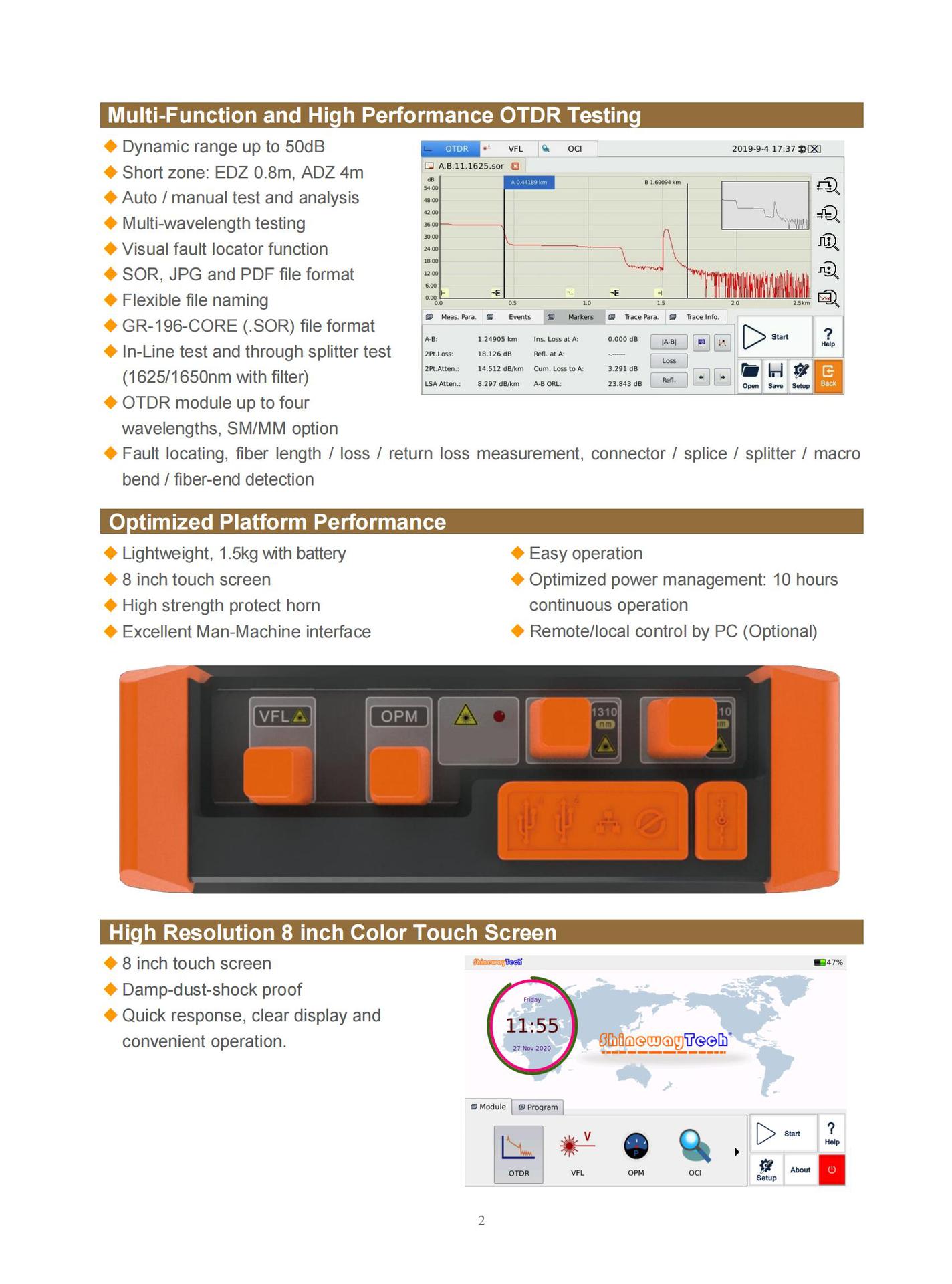 ������OTDR  MTP-200X-20VC MTP-200MTP-200X-20VD��ʱ������