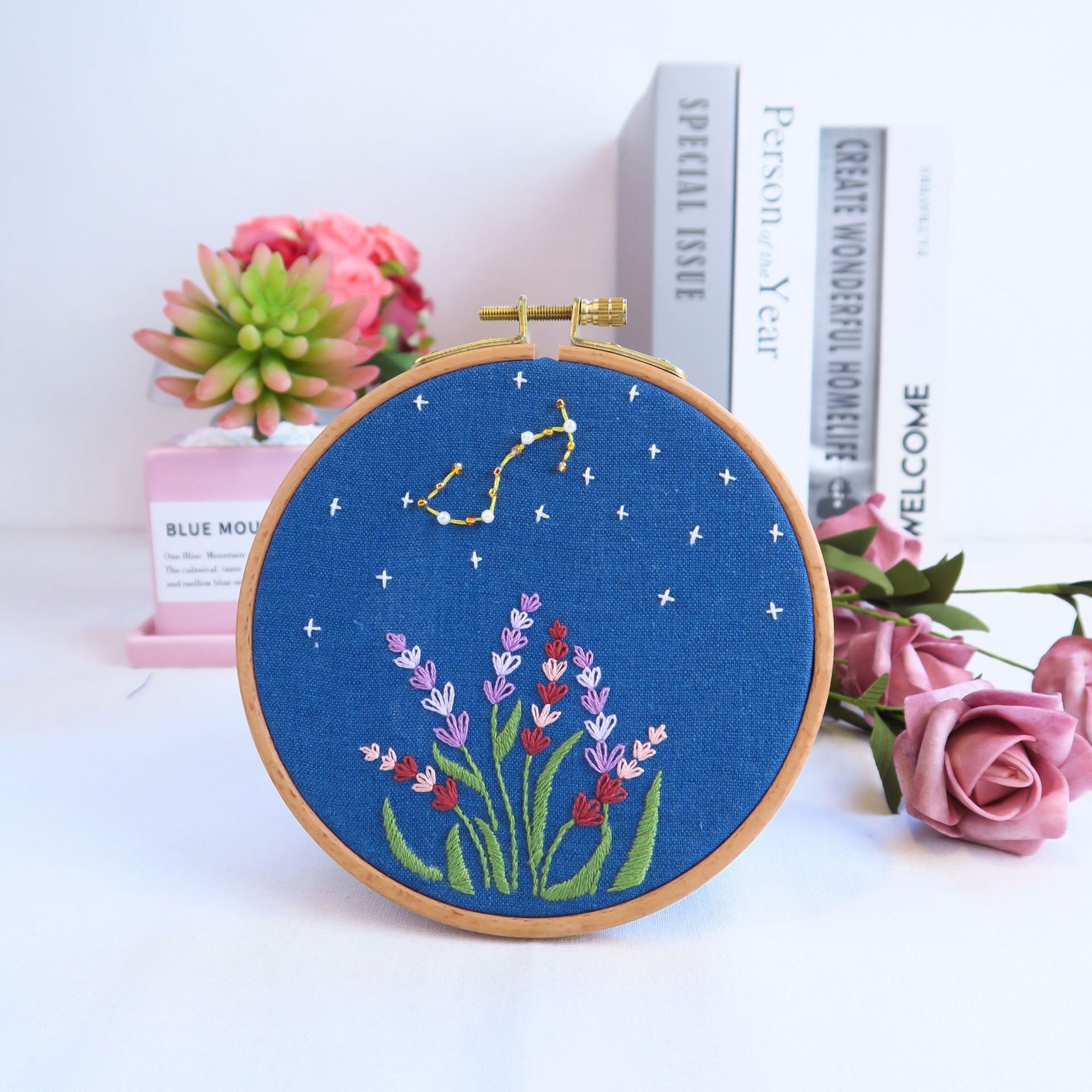 Fábrica al por mayor bordado DIY hecho a mano material paquete matar tiempo principiante creativo tela pequeña pintura