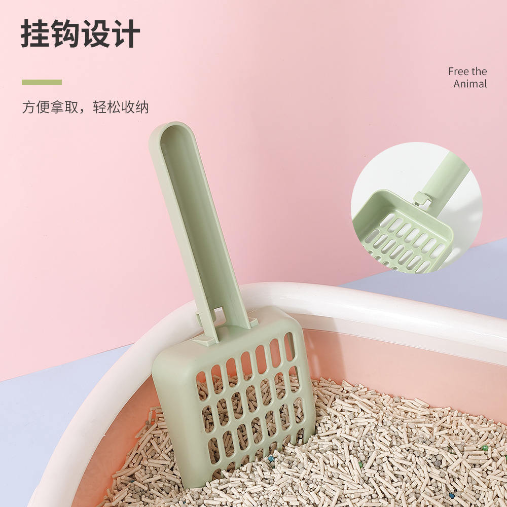 Gato pala de arena extra grande gato suministros de color a juego de plástico gran pala engrosada gato grande mierda pala suministros para mascotas al por mayor