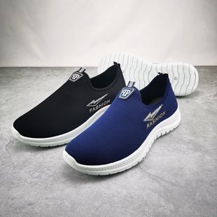 2021 Spring and Autumn New Old Beijing Cloth Shoes Single-layer Shoes Men's Shoes Flat Casual Sneakers Men's Running Shoes Lazy Shoes