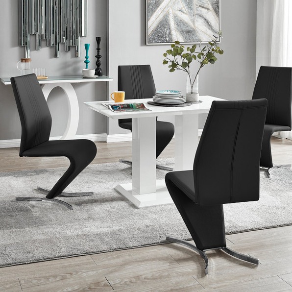 Mesa de comedor de vidrio, mesa de comedor de lujo ligera, alta sensación, mesa para 4 personas, mesa de comedor moderna y simple. image 3