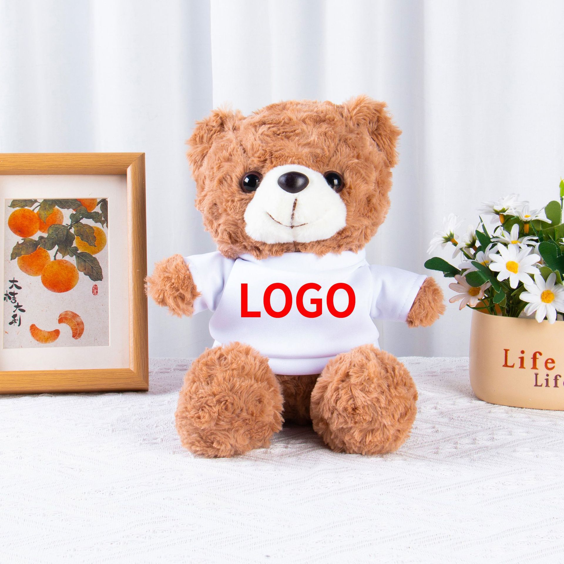Muñecas de peluche, osos, camisetas, uniformes escolares, suéteres, muñecas para dibujar y imprimir logotipo
