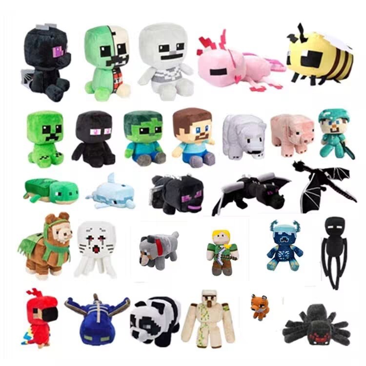 Minecraft Plush Toy Enderman Doll Big Bad Wolf Creeper Doll Creeper Big Pink Pig