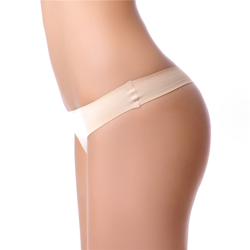 Comercio exterior de cauda de damas una pieza sin marcas calzoncillos de hielo transpirables, pantalones cortos de color sólido antibacterianos de moda, pantalones de cintura baja