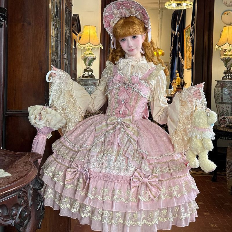 Lolita洋装doll感jsk吊带连衣裙夏季|undefined