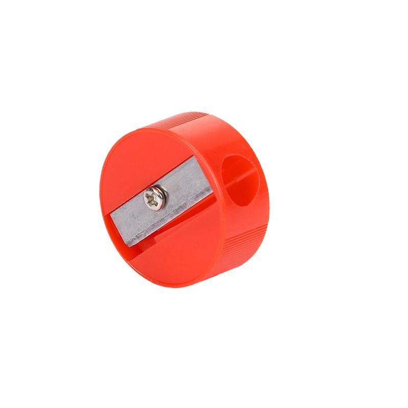 Fábrica de sacapuntas redondos geométricos Sacapuntas de lápiz redondo resistente al desgaste creativo de plástico papelería de aprendizaje