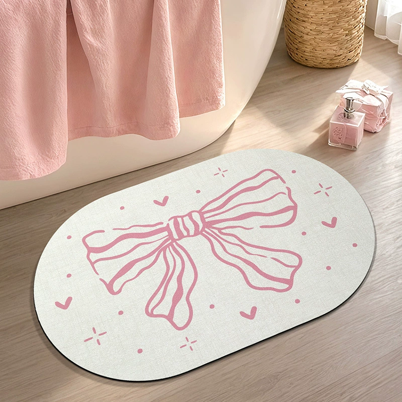 Свежий и простой впитывающий быстросохнущий коврик для ванной комнаты, водопоглощающий коврик, грязеотталкивающий нескользящий коврик, кухонный коврик для входной двери из диатомовой земли.