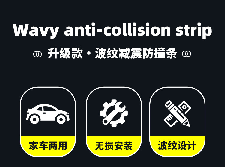 Electric Tricycle Anti-Collision Strip, Side Edge Rubber Strip, Motorcycle and Truck Guardrail Protection Strip, Anti-Scratch and Anti-Bump Strip for Cargo