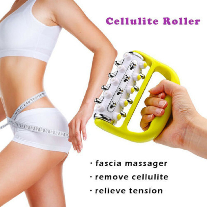 Small Roller Leg Massager, Handheld Roller, Manual Shoulder and Neck Fat-Reducing Massager, Waist and Back Meridian-Clearing Massager