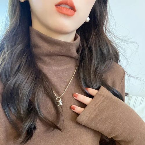 Super soft and waxy double-sided German velvet turtleneck bottoming shirt for women in autumn and winter new style Internet celebrity solid color versatile warm brushed top trendy