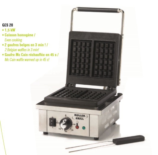 法国乐桥ROLLER GRILL GES10/20商用华夫饼机 列日式饼机