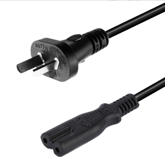 供应2*0.75平方1.5米 两芯阿根廷带八字尾IRAM认证充电器电源线