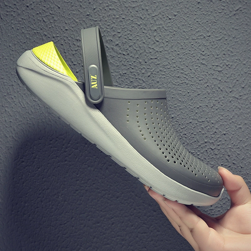 Мужские тапочки, мужские высококачественные сабо, нескользящие сандалии на толстой подошве, летняя спортивная модная уличная пляжная обувь.