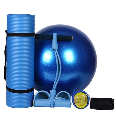瑜伽健身初學者練習專業輔助器材三件套裝組合瑜伽球瑜伽墊拉力器