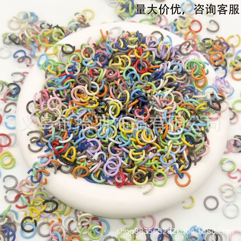 Colorful Metal Paint-Coated 1.2*8Mm/10Mm Open Ring Connecting Ring DIY Handmade Materials Jewelry Accessories Wholesale Colorful Metal Paint-Coated 1.2*8Mm/10Mm Open Ring Connecting Ring DIY Handmade Materials Jewelry Accessories Wholesale