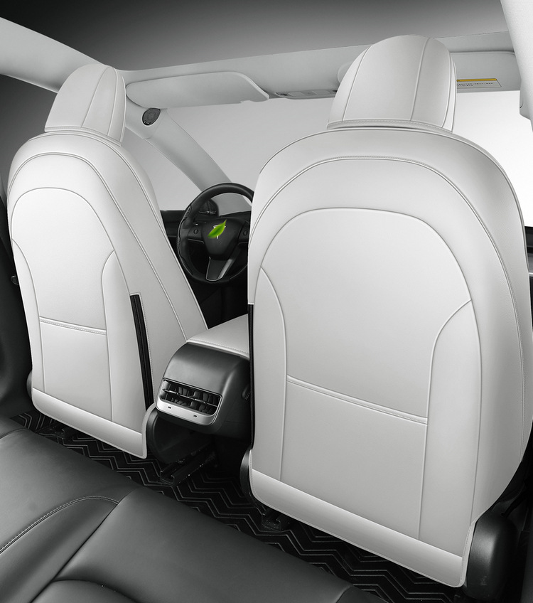 Tesla Model 3 Special Nappa Leather Car Seat Cushion, Universal for All Seasons, Fully Enclosed Seat Cover, Breathable Seat Cushion