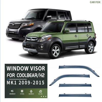 Great Wall cool bear Window visor (Rain shield) - standard-packing-without-logo-great-wall-cool-bearhaval-m2-mk1-2009-2015-pc-silver-bright-strip-window-rain-shield