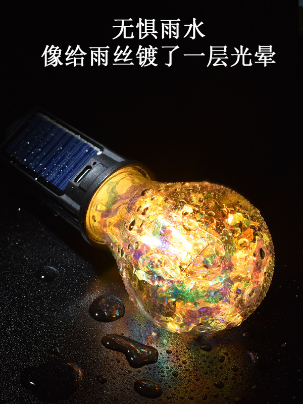 露营复古钨丝灯LED灯泡野营太阳能充电便携式应急户外氛围帐篷灯|undefined