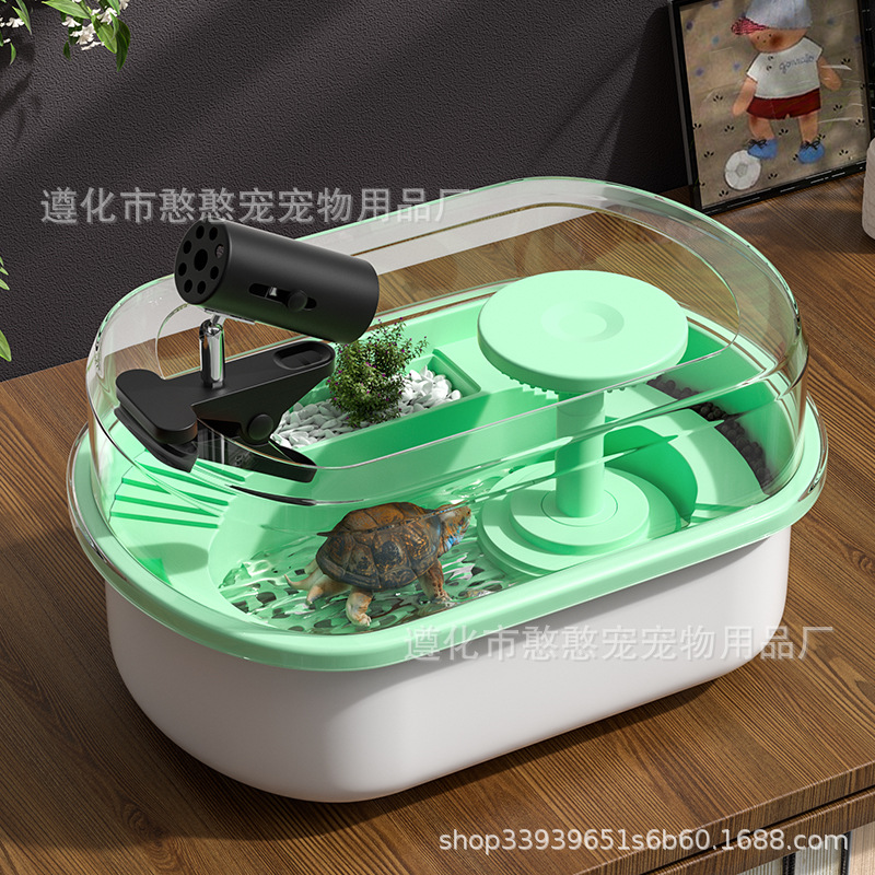 Tanque para tortugas con plataforma para tomar el sol, tanque de cría para tortugas brasileñas, casa para tortugas, villa, sala de estar, hogar, tanque para tortugas dedicado.