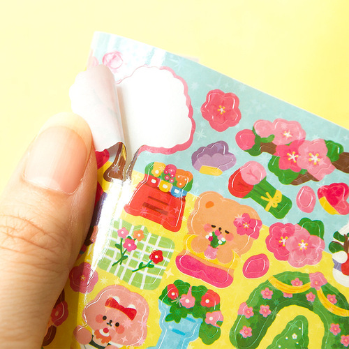 Message: The second batch of stickers of Xiaoxiu Ruanruan theme scene, Korean decorative Guka diy handbook stickers, 2 pieces, 6 styles