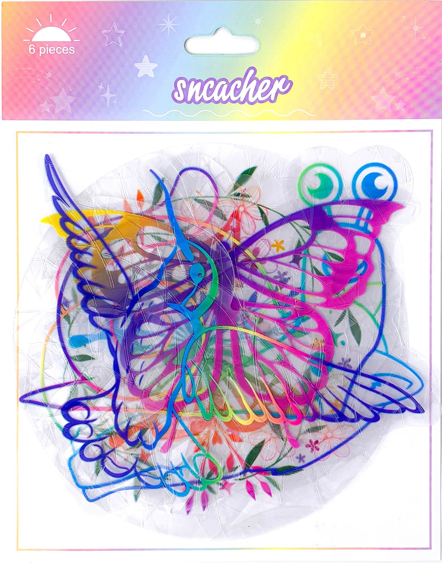 New Sunshine Catcher Window Rainbow Prism Non adhesive PVC Animal Butterfly Electrostatic Colorful Anti collision Glass_voghion.com